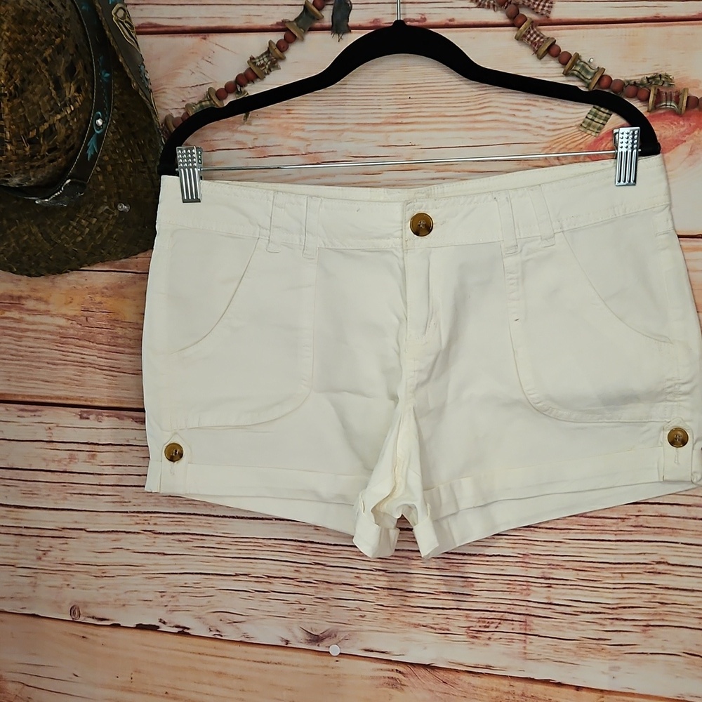 White Cute Cotton Blend Shorts! 12